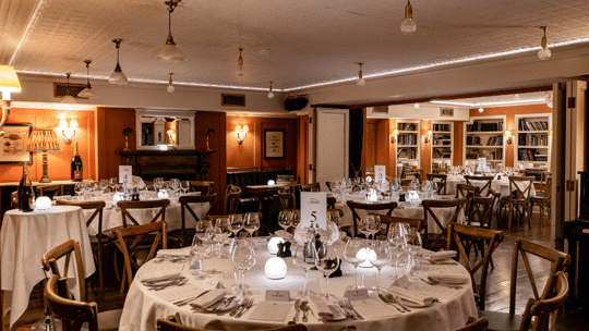 Tables laid at Bentley's Mayfair