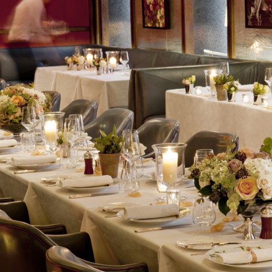 Table laid at Corrigan's Mayfair