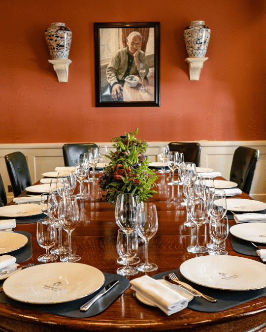 table laid at Bentley's Oyster Bar & Grill seafood restaurant in Mayfair, London