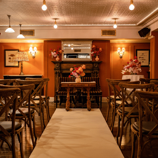 Wedding ceremony room