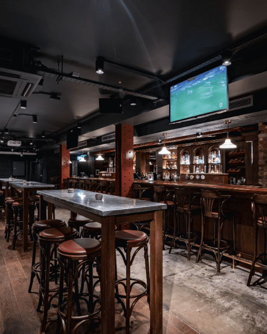 Interior room at Gibney's bar in Shoreditch